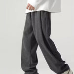 Howard men's retro relaxed fall pants in Dark Grey, view 5
