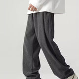 Howard men's retro relaxed fall pants in Dark Grey, view 5