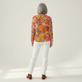 Florence - Orange Floral Sweater