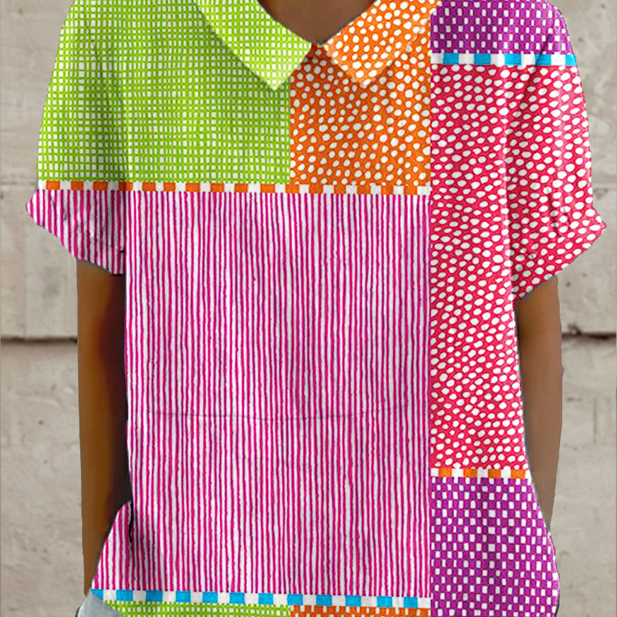 Zara - Colorful Patchwork Blouse