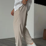 Ambrose men's relaxed pleated texture pants, view 6