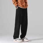 Howard men's retro relaxed fall pants in Black, view 2