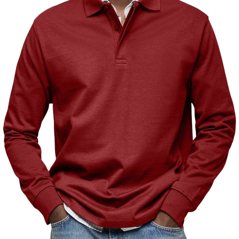 Carson - Navy Long Sleeve Polo