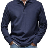 Carson - Navy Long Sleeve Polo