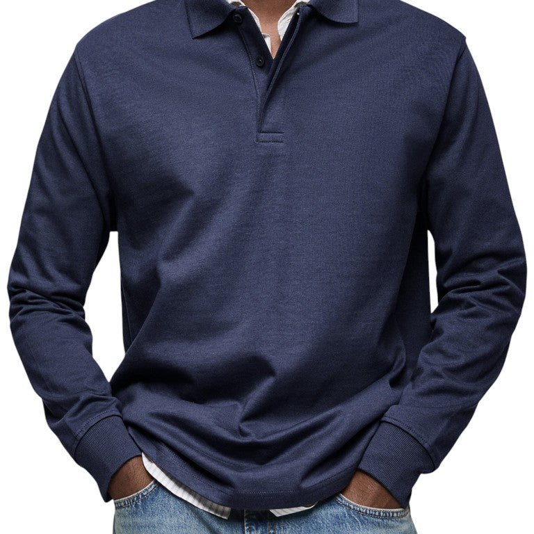 Carson - Navy Long Sleeve Polo