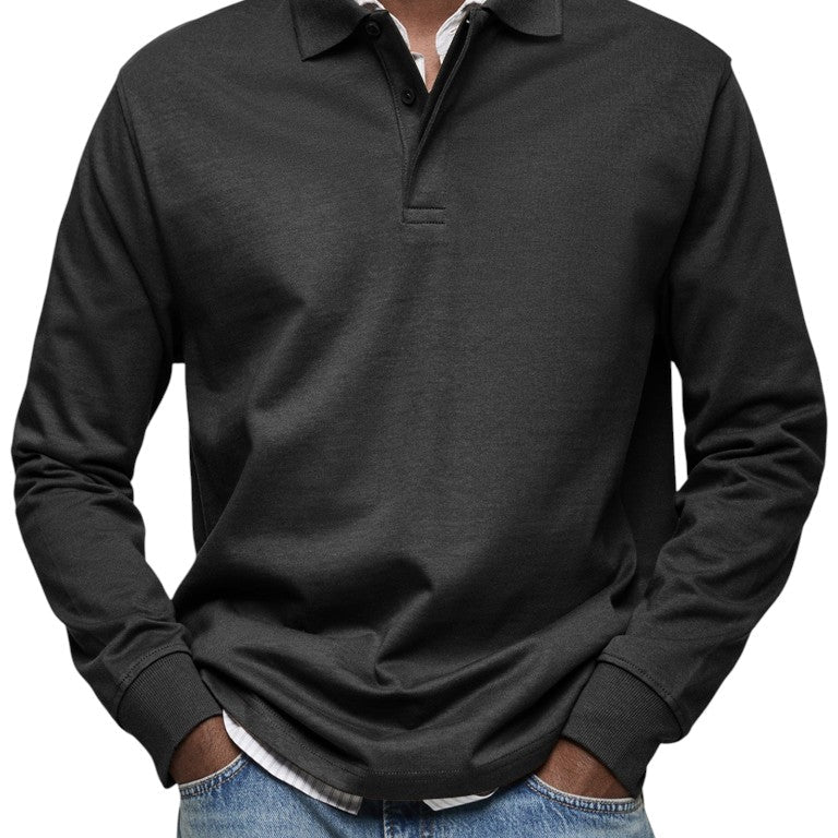 Carson - Navy Long Sleeve Polo