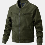 James - Suede Bomber Jacket with Padded Lining