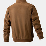 James - Suede Bomber Jacket with Padded Lining