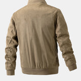 James - Suede Bomber Jacket with Padded Lining