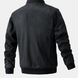 James - Suede Bomber Jacket with Padded Lining