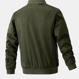 James - Suede Bomber Jacket with Padded Lining
