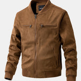 James - Suede Bomber Jacket with Padded Lining