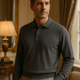 Dawson - Grey Long Sleeve Polo