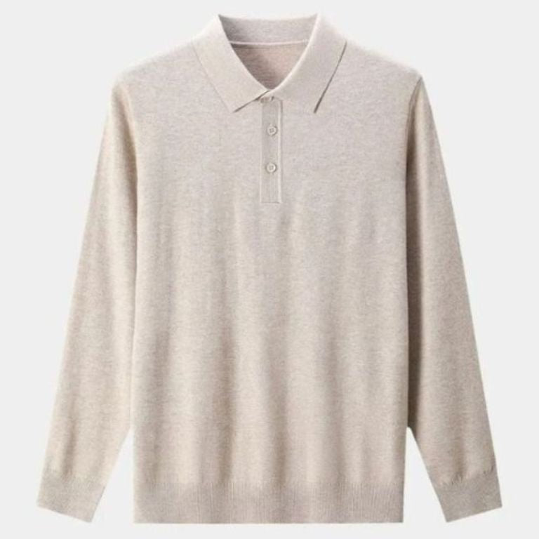 Dawson - Grey Long Sleeve Polo