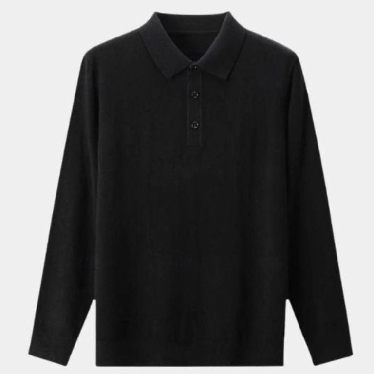 Dawson - Grey Long Sleeve Polo