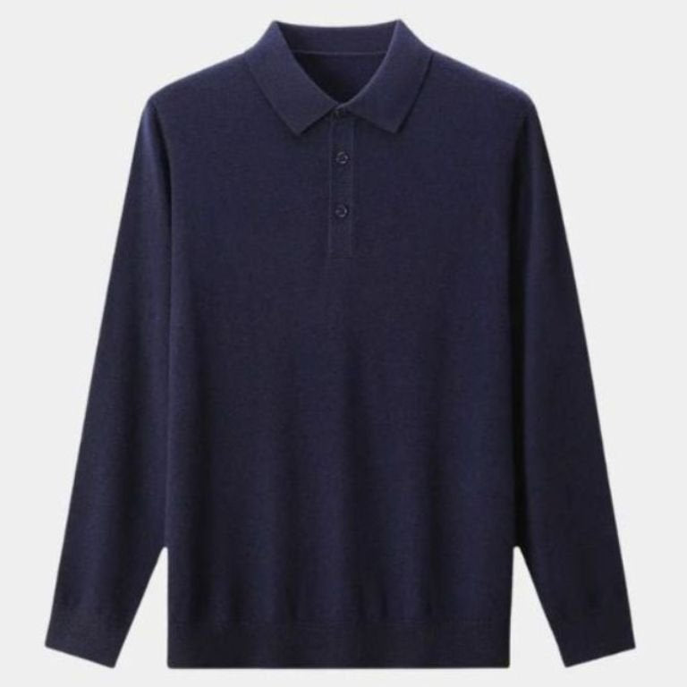 Dawson - Grey Long Sleeve Polo