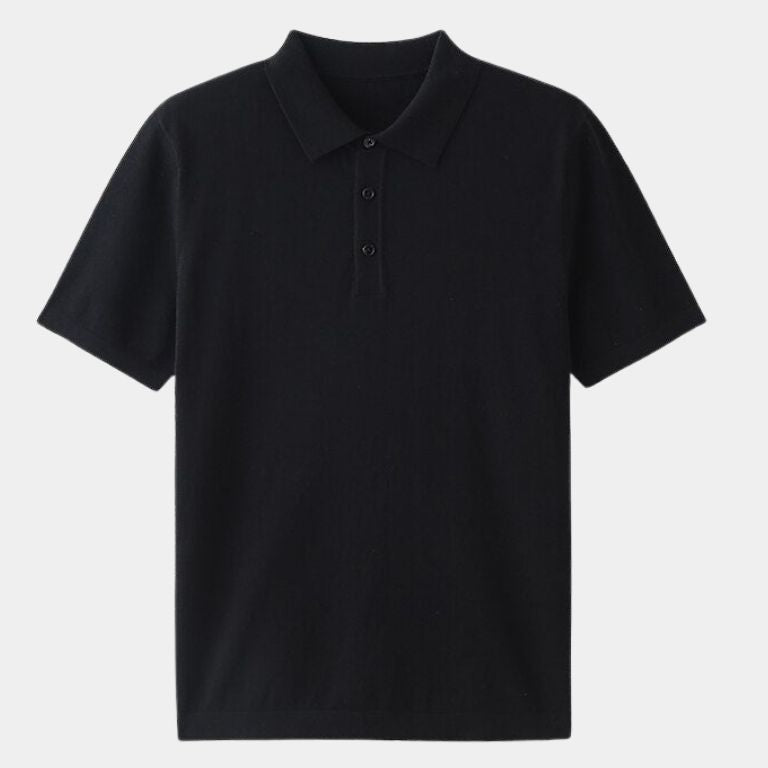 Brandon - Classic Short Sleeve Polo with Button Placket