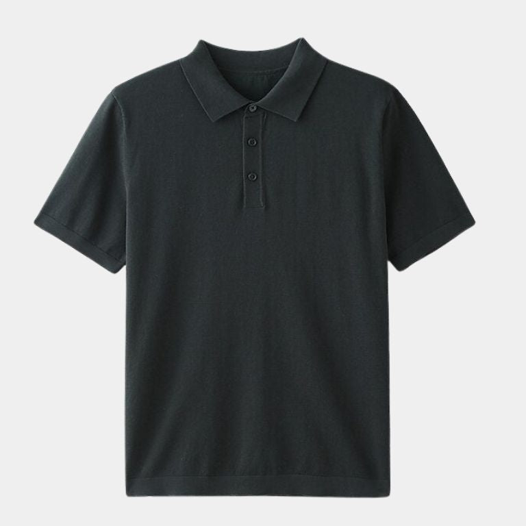 Brandon - Classic Short Sleeve Polo with Button Placket