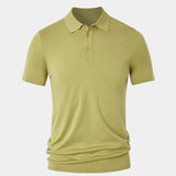 Brandon - Classic Short Sleeve Polo with Button Placket