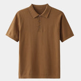Brandon - Classic Short Sleeve Polo with Button Placket
