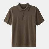 Brandon - Classic Short Sleeve Polo with Button Placket