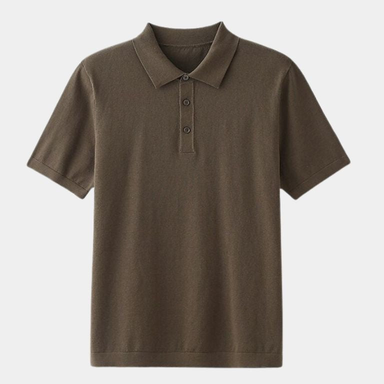 Brandon - Classic Short Sleeve Polo with Button Placket