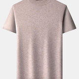 Nash - Slim Fit Short Sleeve Stand Collar Sweater