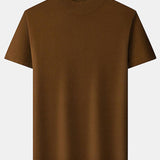 Nash - Slim Fit Short Sleeve Stand Collar Sweater