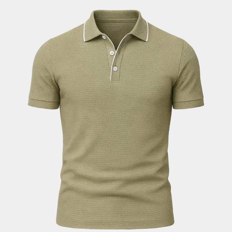 Easton - Blue Polo with Contrast Piping