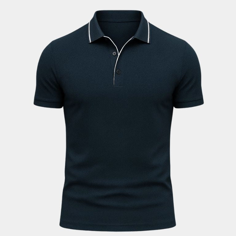 Easton - Blue Polo with Contrast Piping