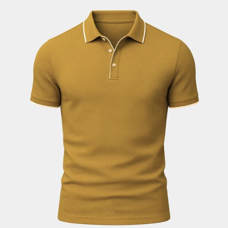 Easton - Blue Polo with Contrast Piping