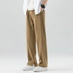 Linden men's wide leg lounge pants in Khaki, front view