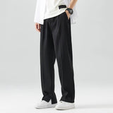 Linden men's wide leg lounge pants in Black, view 3