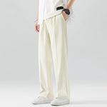 Linden men's wide leg lounge pants in White, view 4