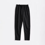 Chad men's cotton linen tapered pants in Black, view 5