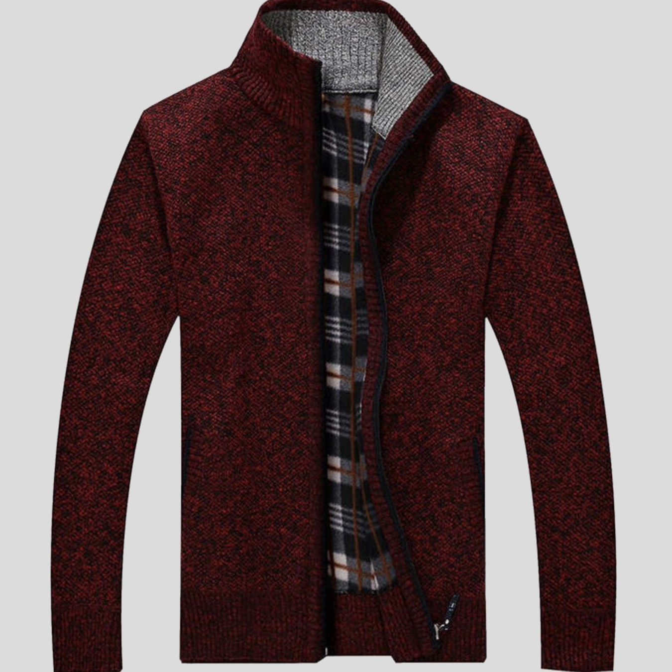 Seth - Zip-Up Knit Cardigan