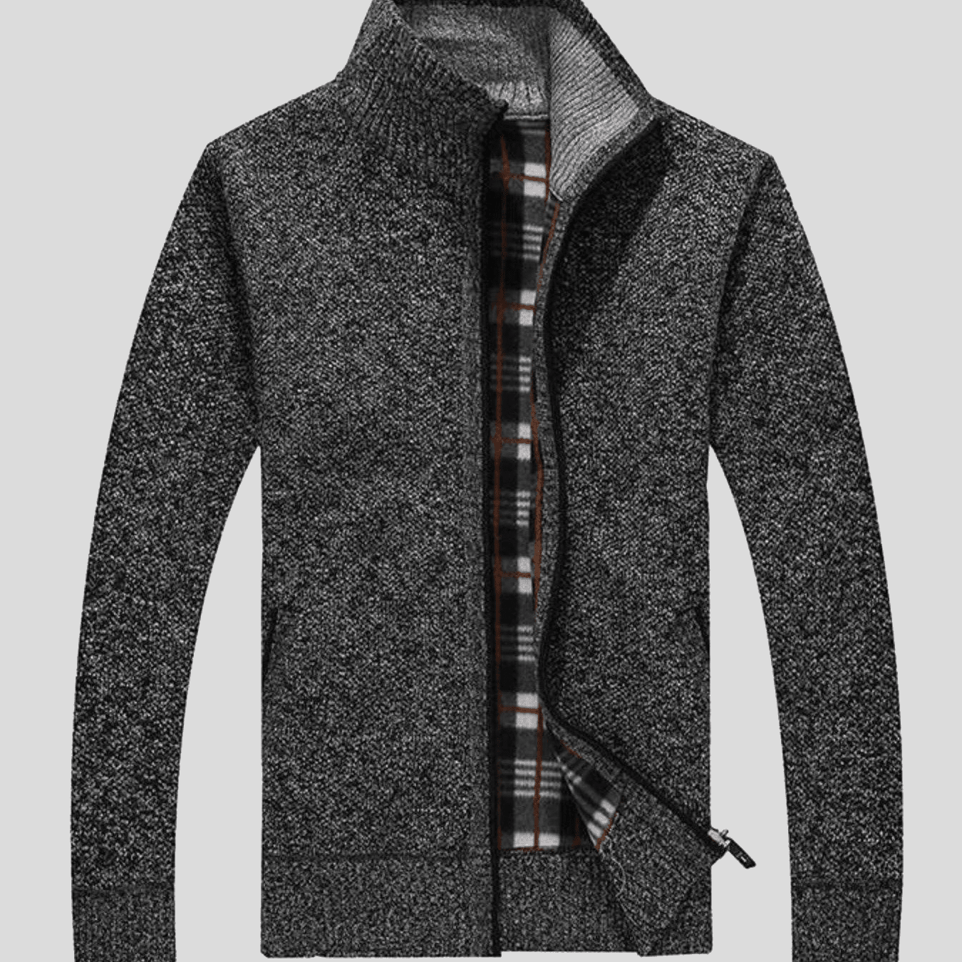 Seth - Zip-Up Knit Cardigan