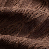 Wade - Brown Textured Shirt with Revere Collar