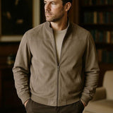 Dean - Taupe Bomber Jacket