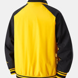 Jensen - Stand Collar Baseball Jacket with Contrast Embroidery
