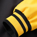 Jensen - Stand Collar Baseball Jacket with Contrast Embroidery