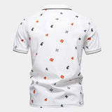 Travis - White Printed Polo