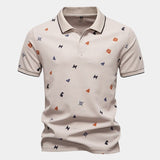 Travis - White Printed Polo
