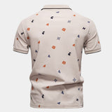 Travis - White Printed Polo