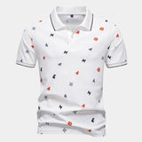 Travis - White Printed Polo