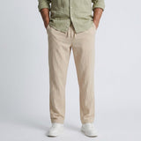 Arlo men's relaxed straight leg chinos in Beige, front view