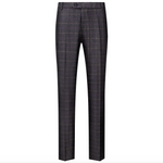 Marty men's windowpane check suit pants in Grey, view 7