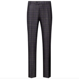 Marty men's windowpane check suit pants in Grey, view 7