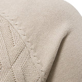 Reese - Geometric Motif Jacquard Crew Neck Sweater