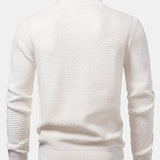 Fraser - Wave Pattern Jacquard Quarter-Zip Sweater